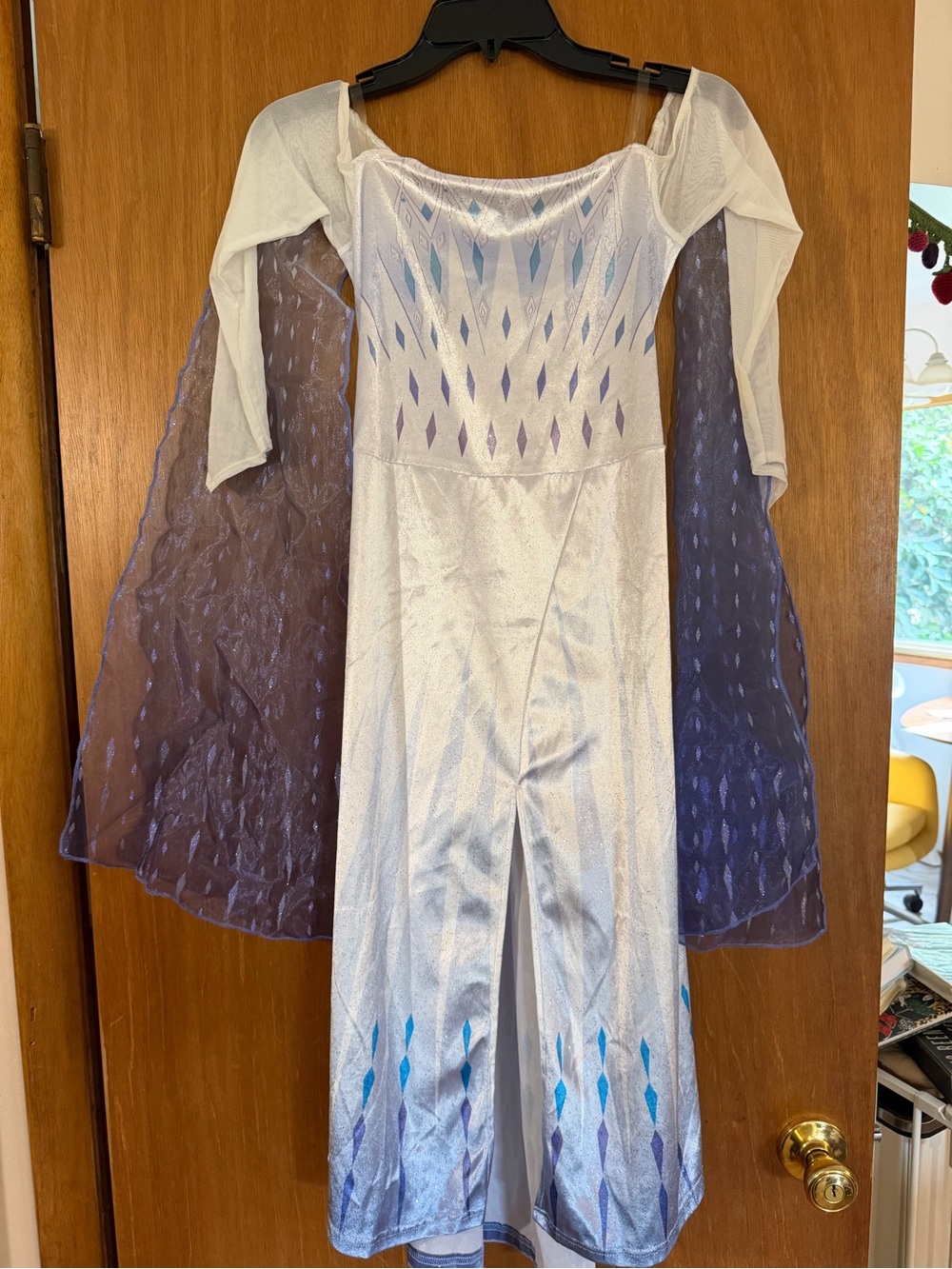 Disney Girls White and Purple Elsa-Inspired Sparkle Dress